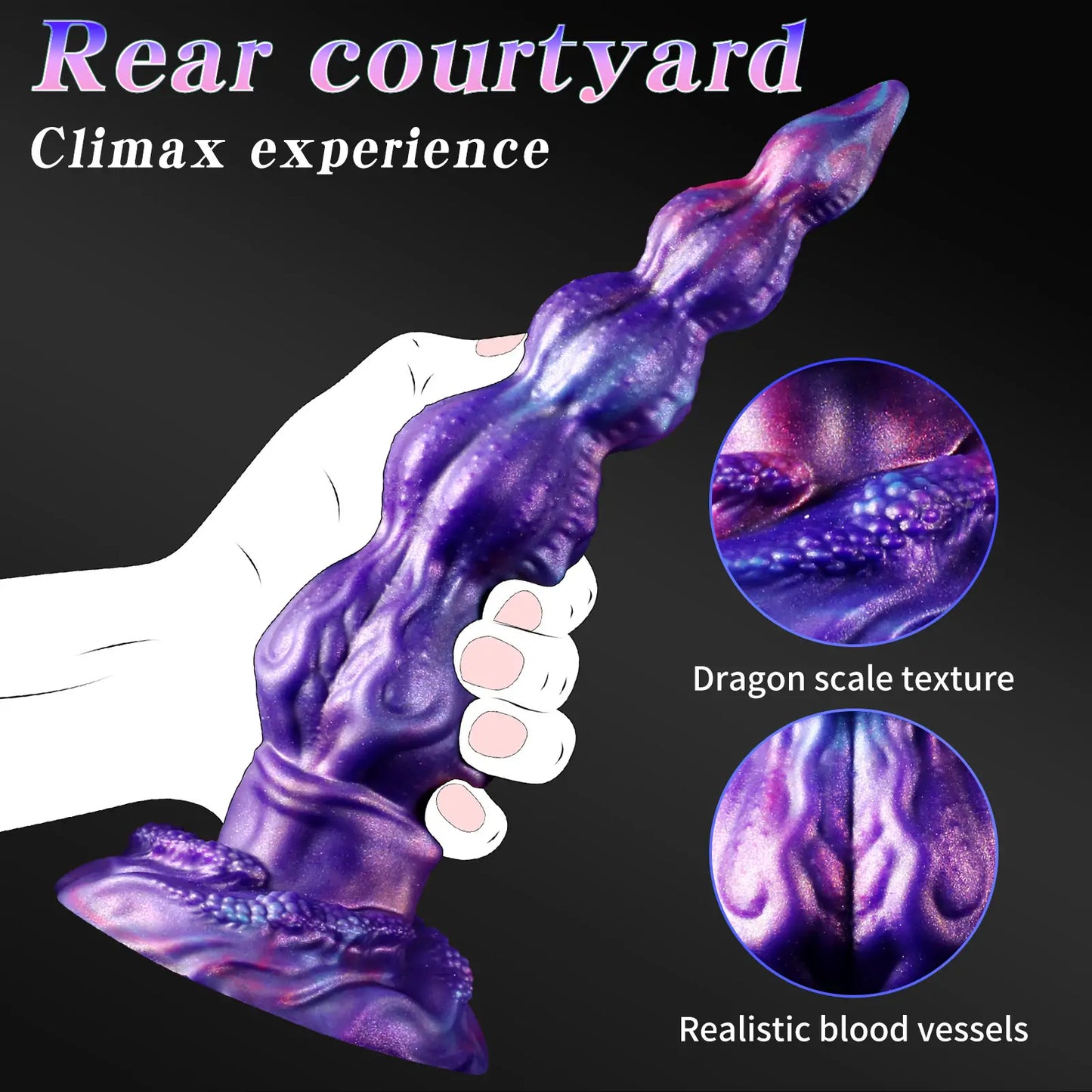 Fantasy Galaxy Beaded Knot Dildo 9 Inches