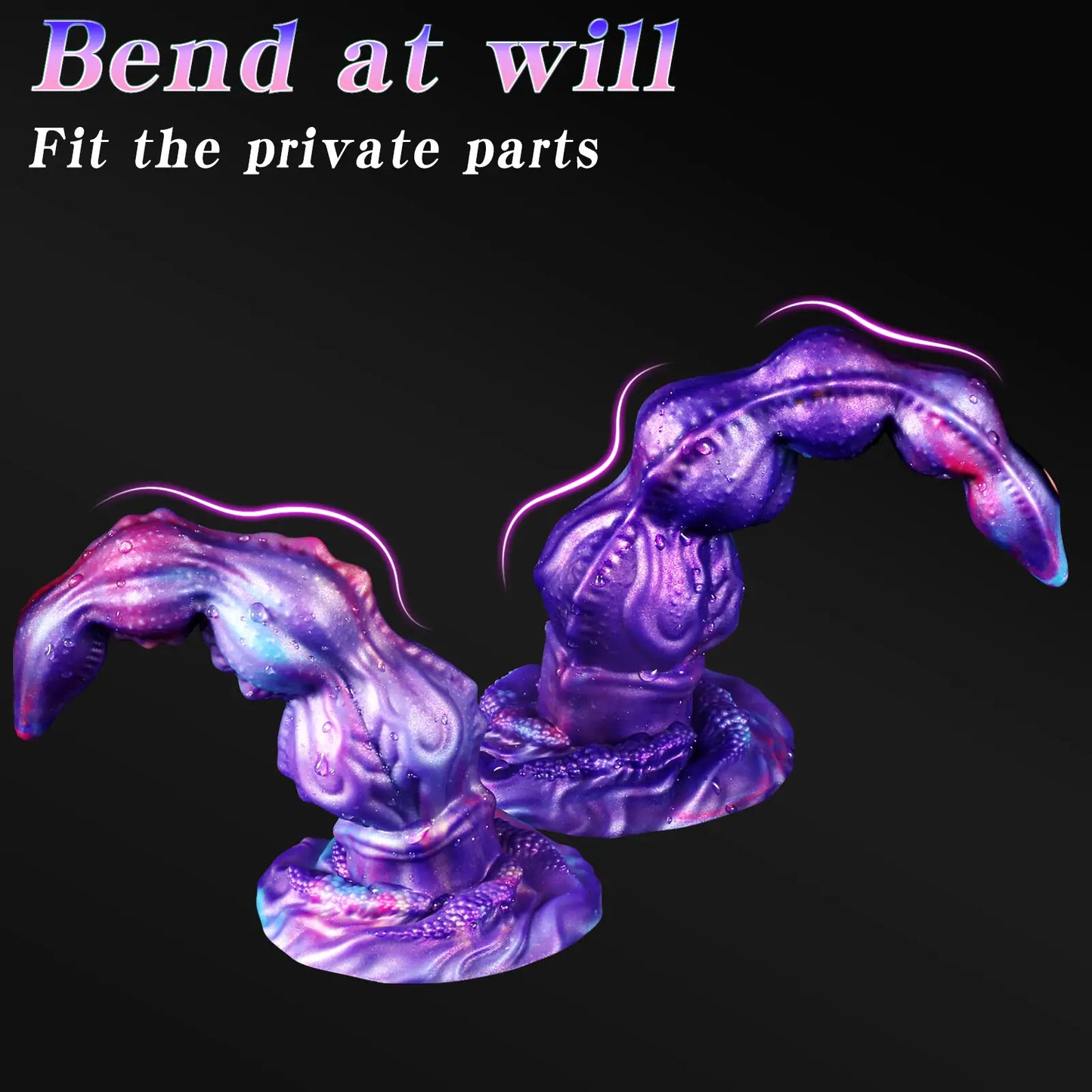 Fantasy Galaxy Beaded Knot Dildo 9 Inches