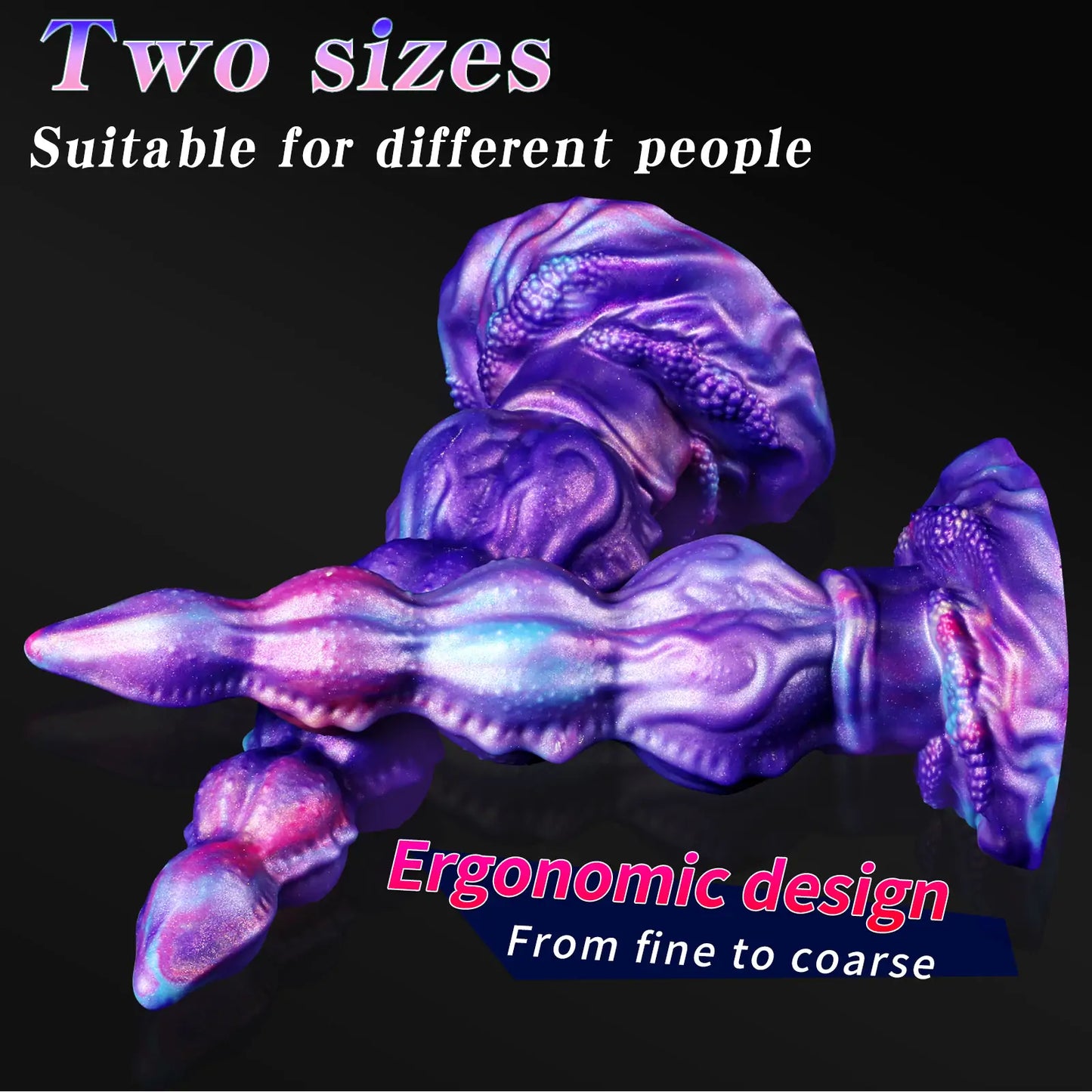 Fantasy Galaxy Beaded Knot Dildo 9 Inches