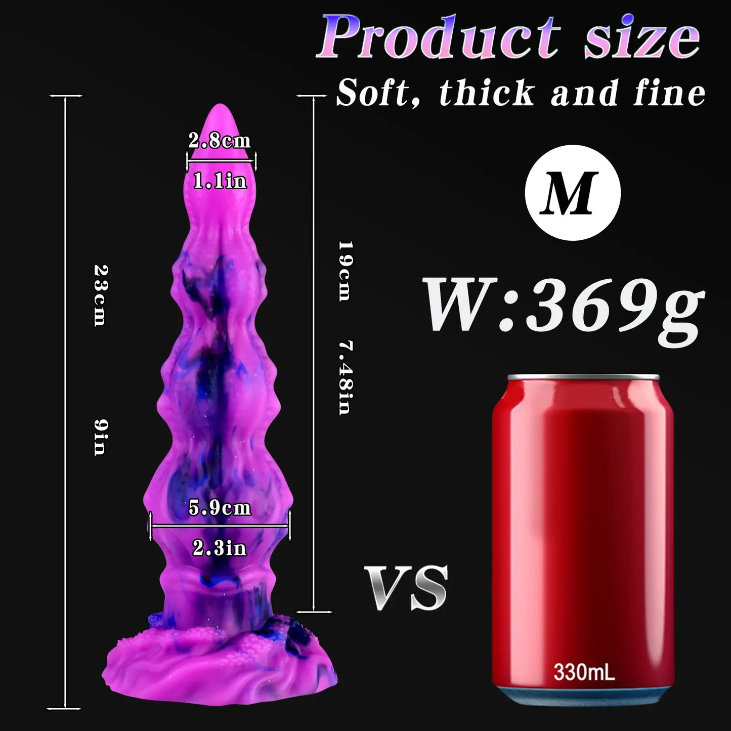 Fantasy Galaxy Beaded Knot Dildo 9 Inches