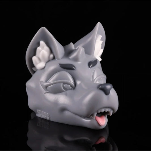 Fantasy Gray Wolf Head Realistic Stroker