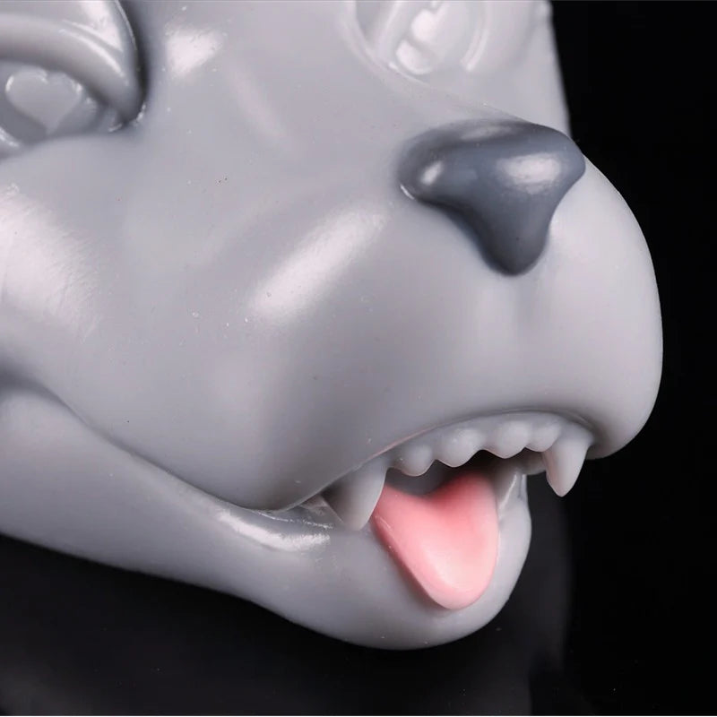 Fantasy Gray Wolf Head Realistic Stroker