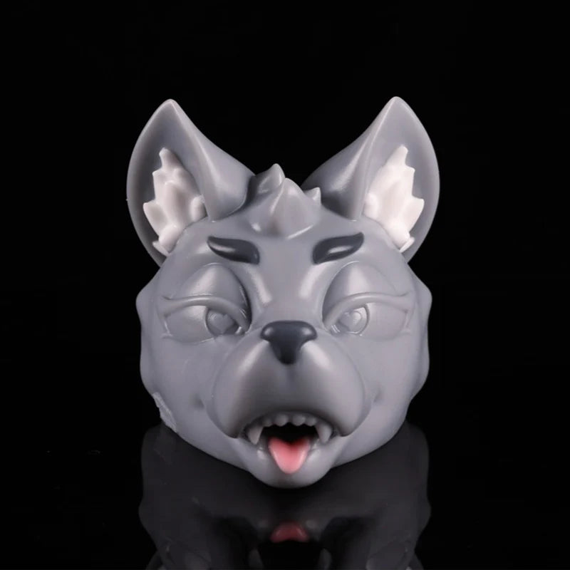 Fantasy Gray Wolf Head Realistic Stroker