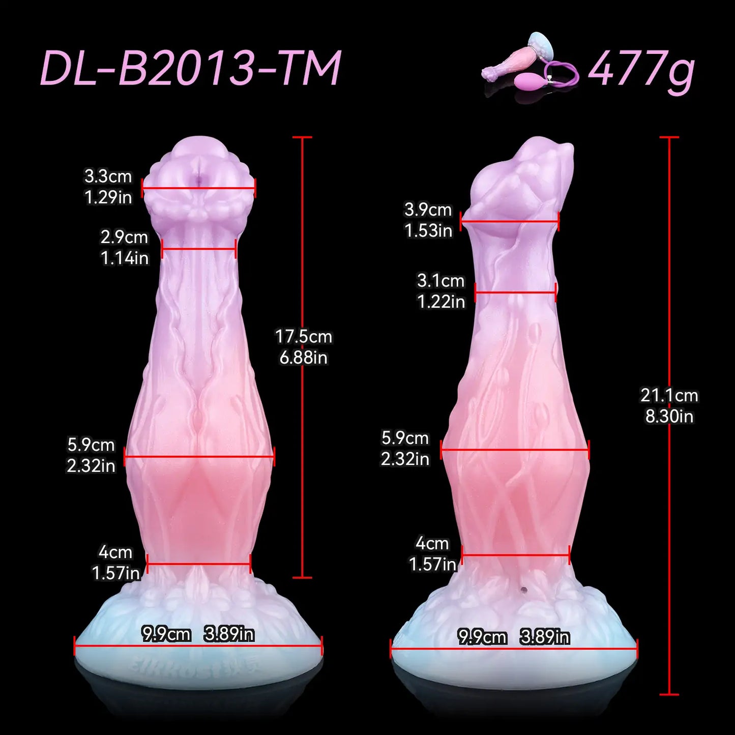 Fantasy Inflatable Expansion Dildo 8.3 Inches