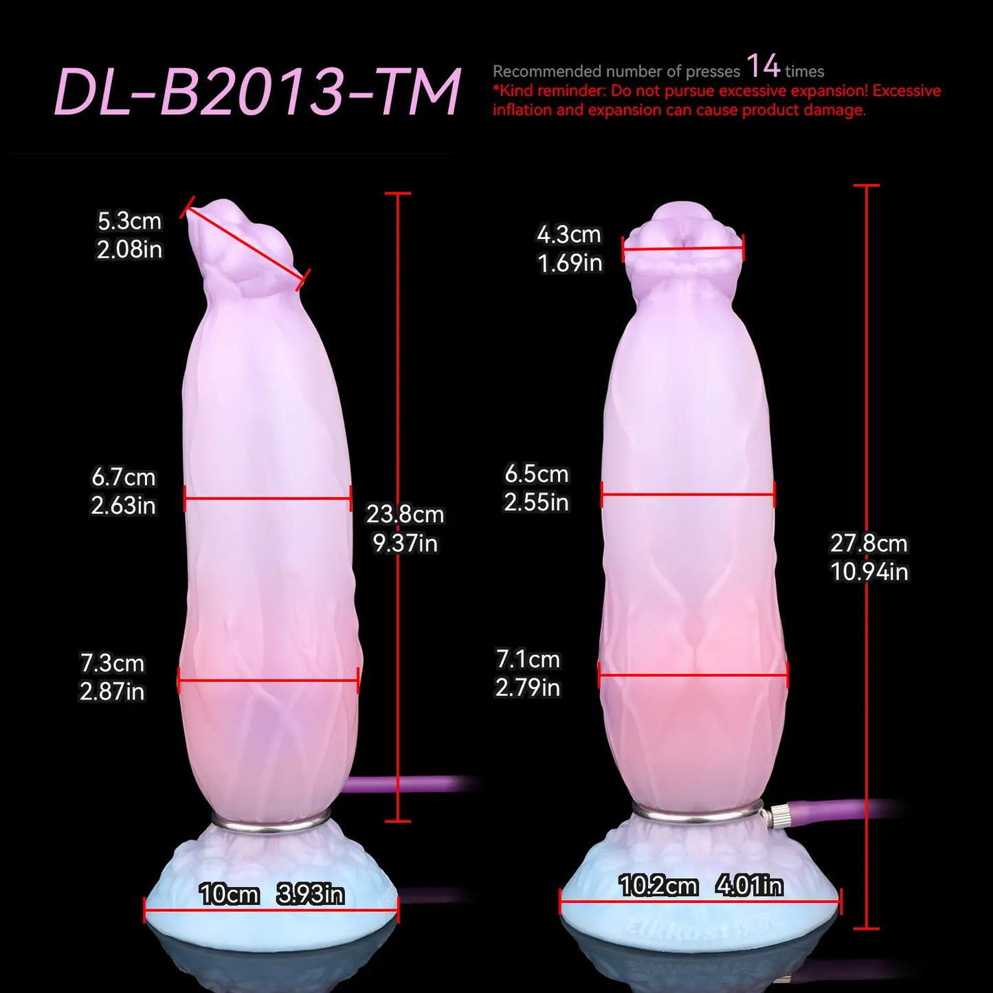 Fantasy Inflatable Expansion Dildo 8.3 Inches