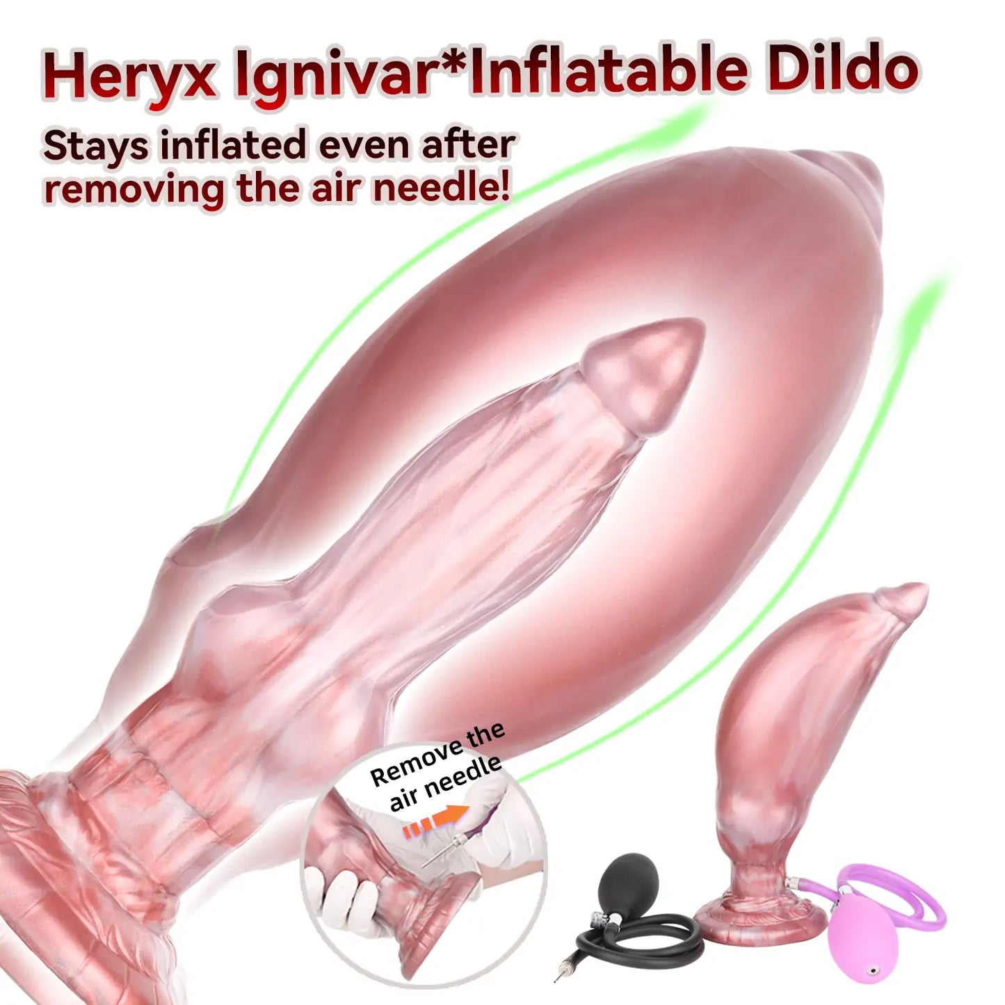 Fantasy Inflatable Knot Dog Anal Dildo 9 Inches