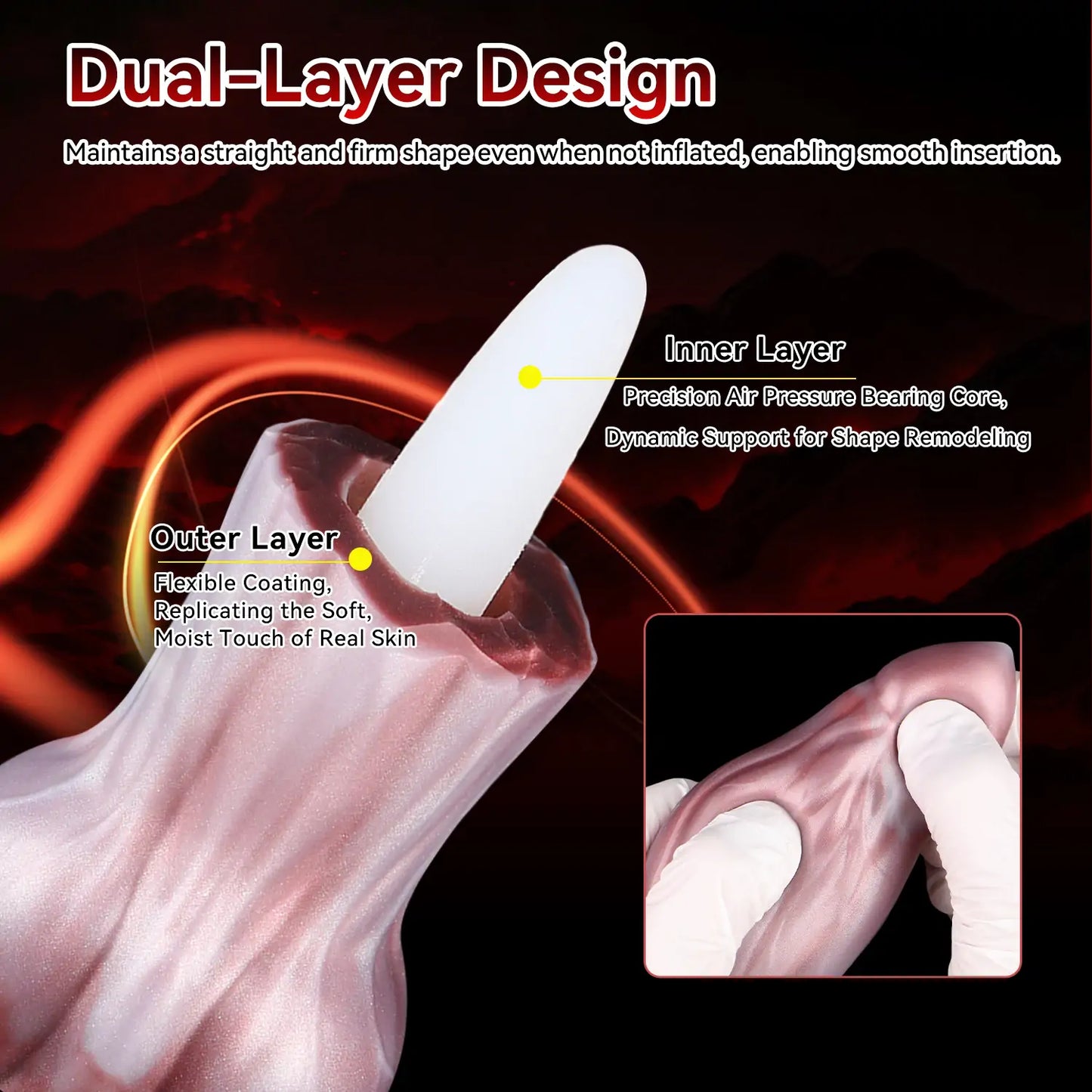Fantasy Inflatable Knot Dog Anal Dildo 9 Inches