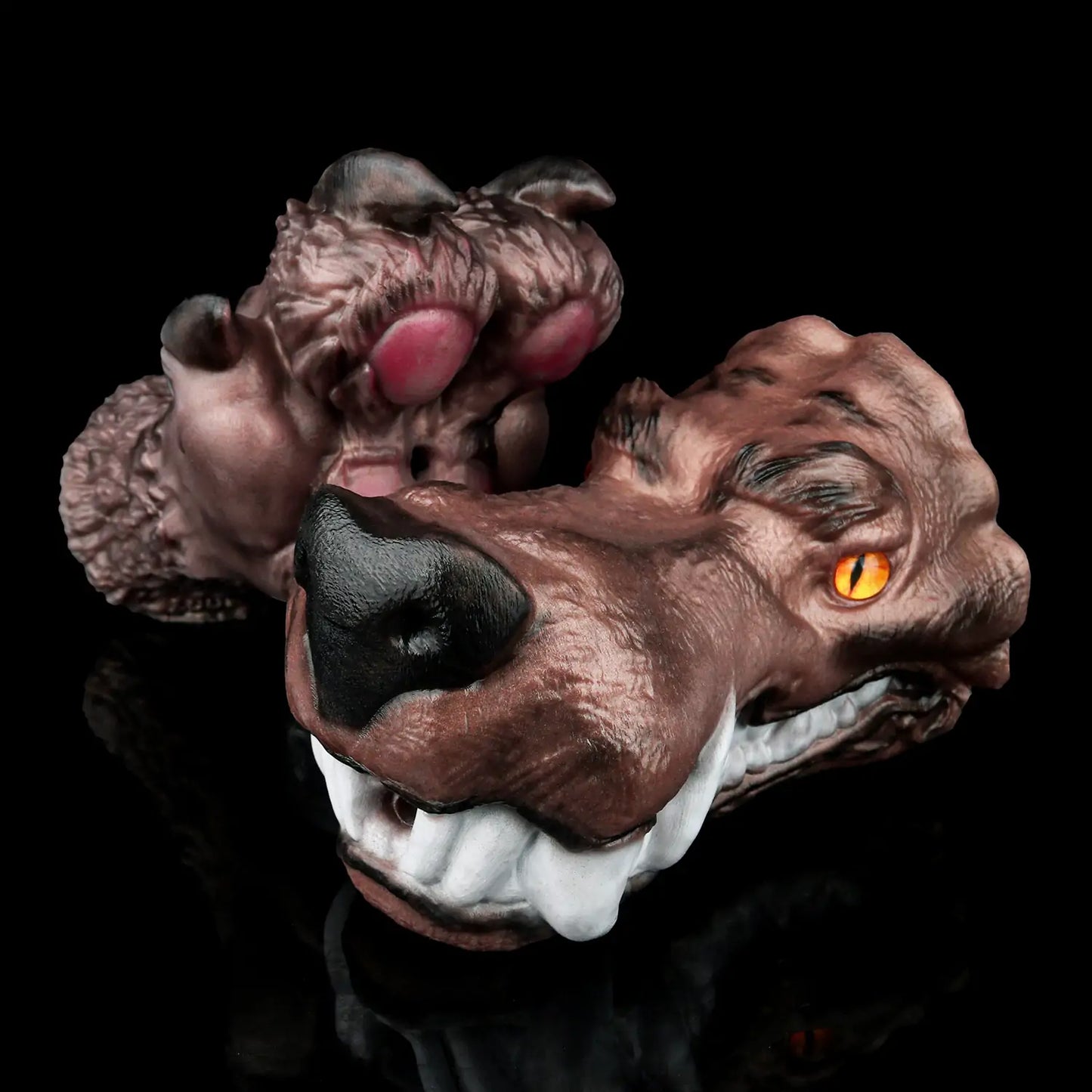 Fantasy Jackal Wolf Head Stroker
