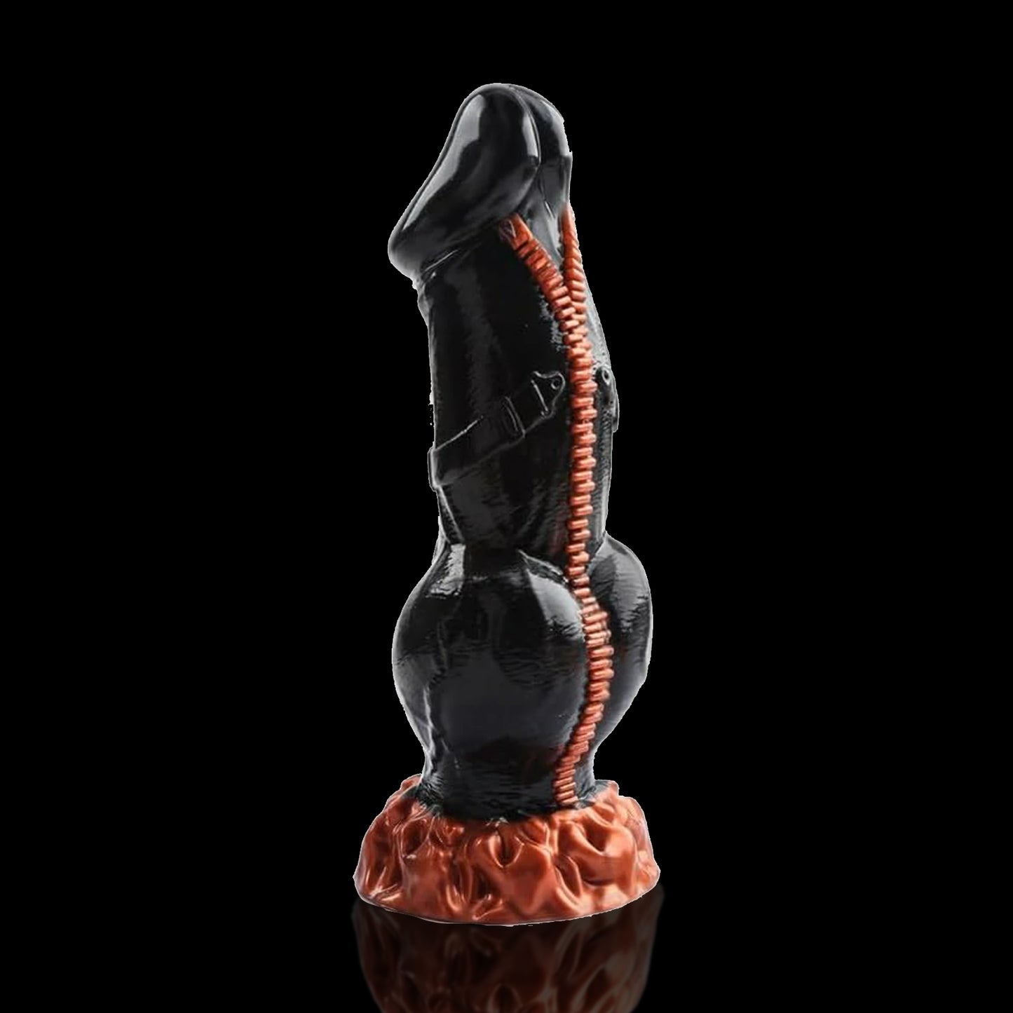 Fantasy Knot Zipper Curved Dildo 8.8 Inches