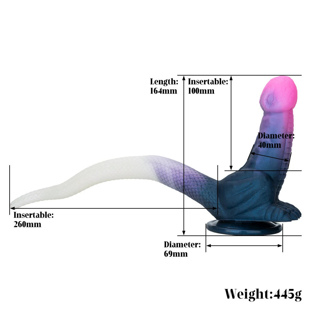 Fantasy Long-Tailed Dinosaur Dildo 6.4 Inches