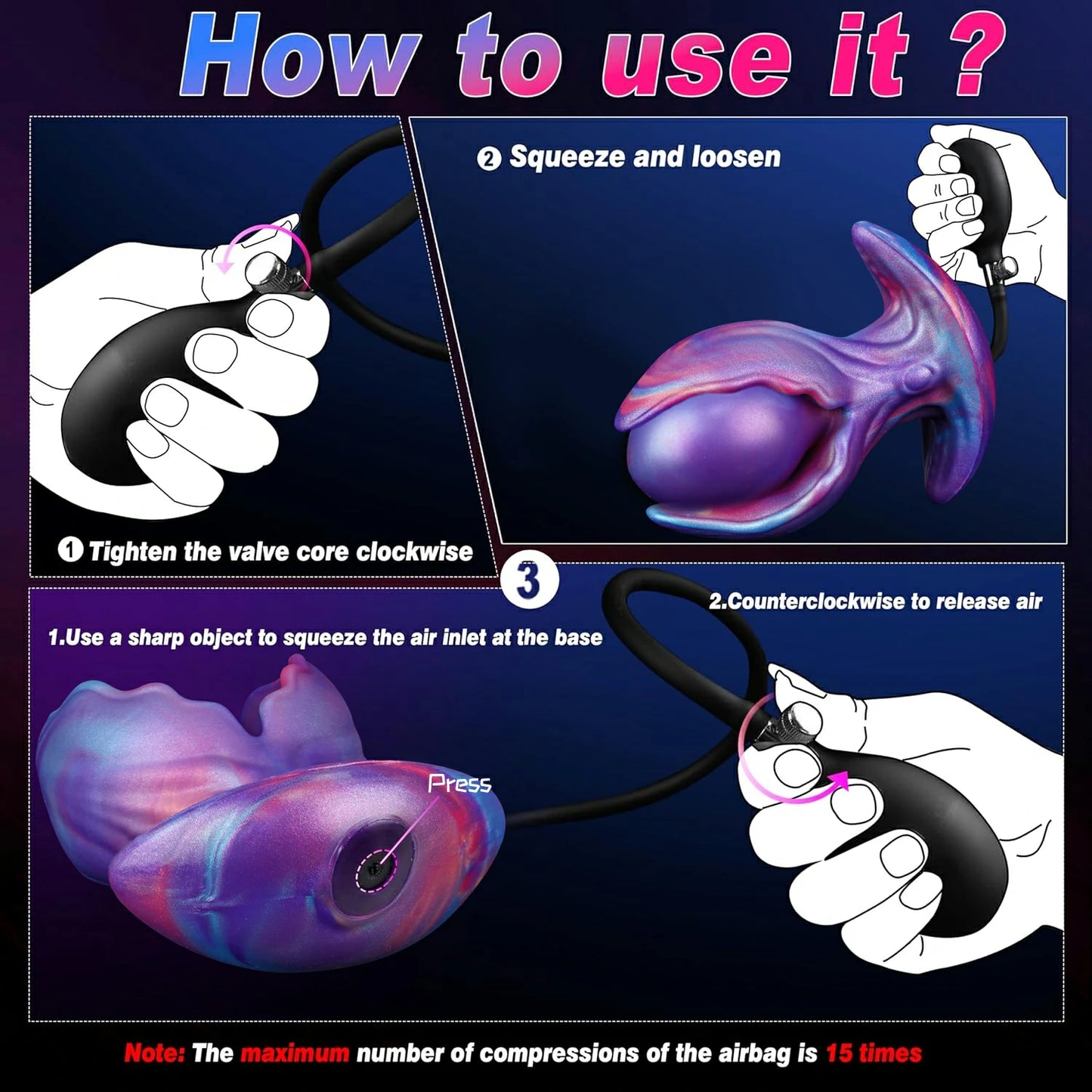 Fantasy Magnetic Inflatable Butt Plug