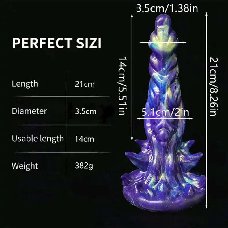 Fantasy Peacock Silicone Dildo 8 Inches