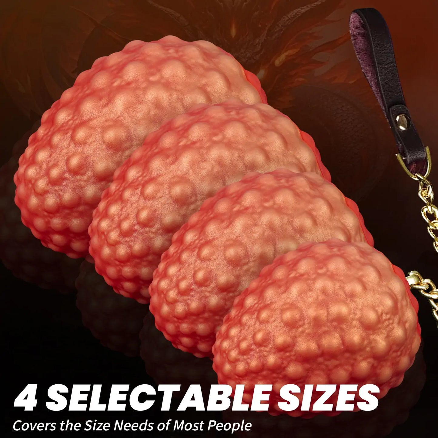 Fantasy Red Dragon Egg Butt Plug with Scaly Nodes