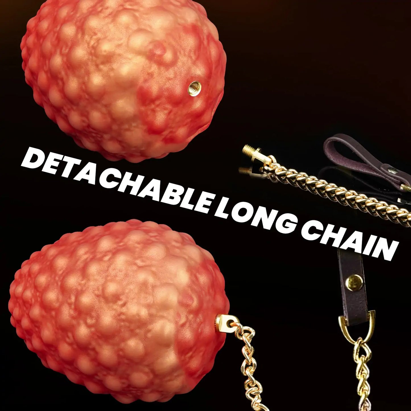 Fantasy Red Dragon Egg Butt Plug with Scaly Nodes