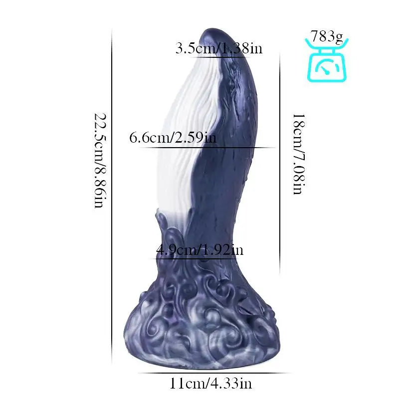 Fantasy Silicone Whale Dildo 8.8 Inches