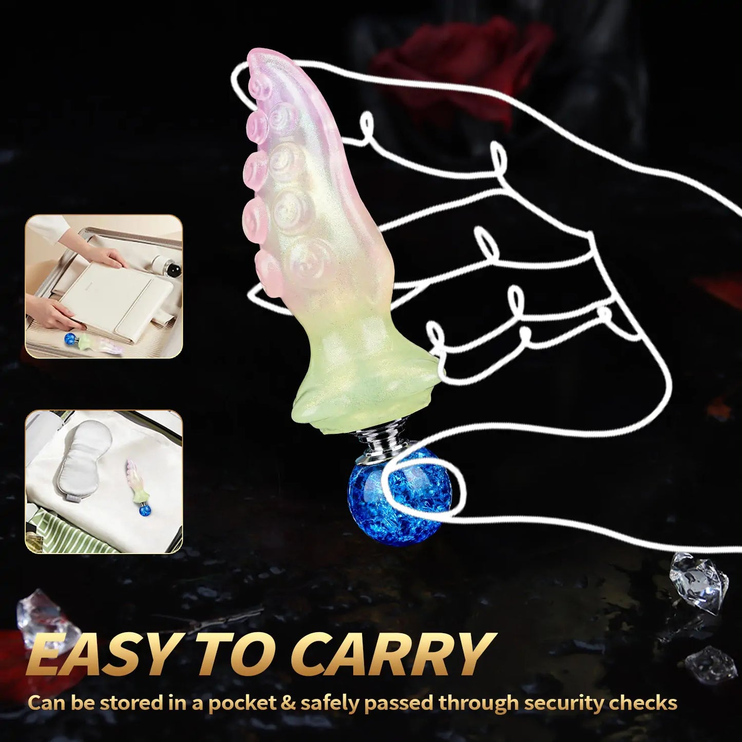 Fantasy Tentacle Crystal Butt Plug