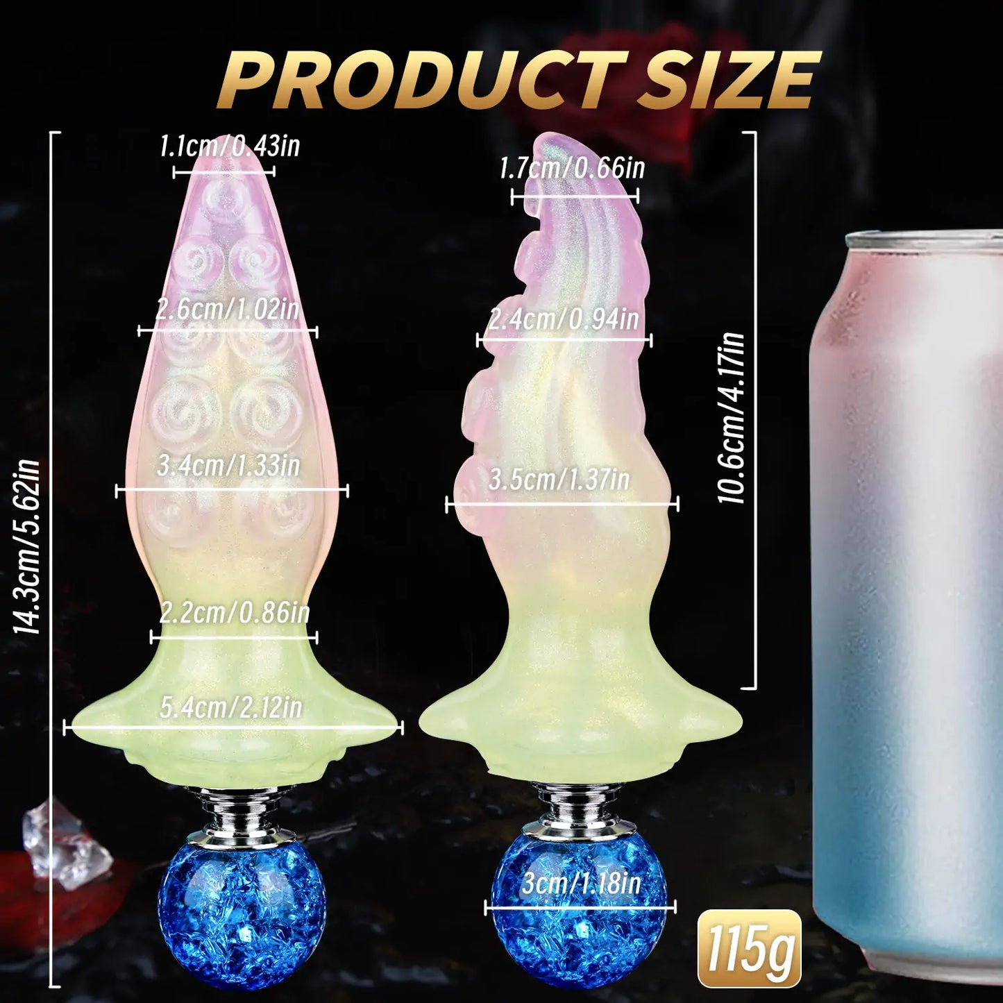 Fantasy Tentacle Crystal Butt Plug