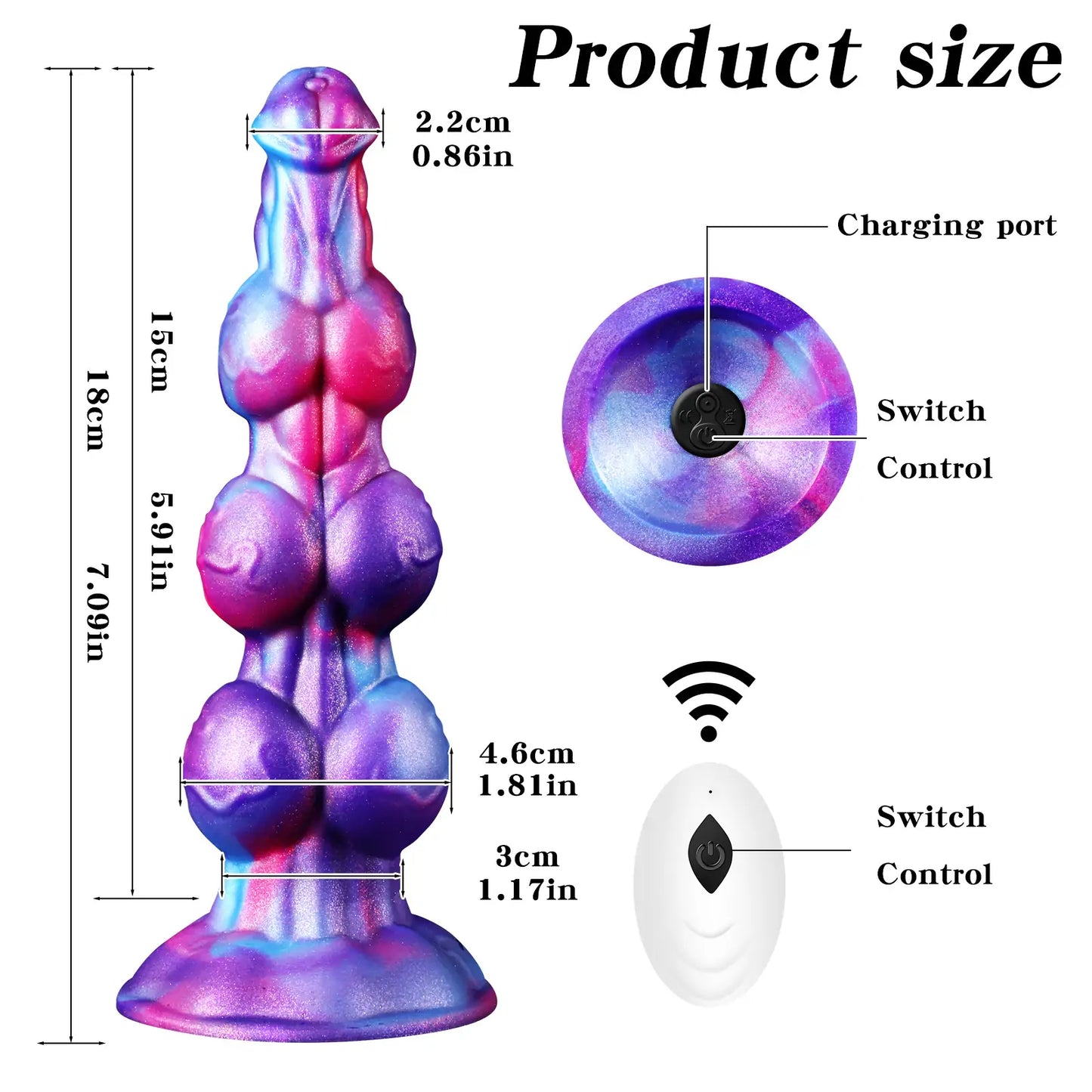 Fantasy Vibrator Knot Dildo 7 Inches