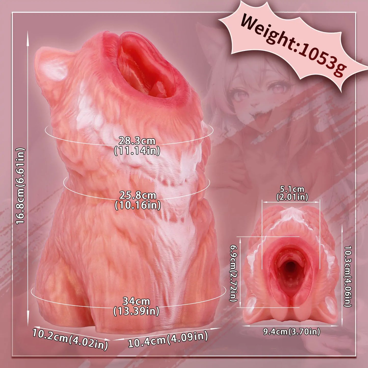 Fantasy Wolf Holy Girl Doll - Animal Stroker