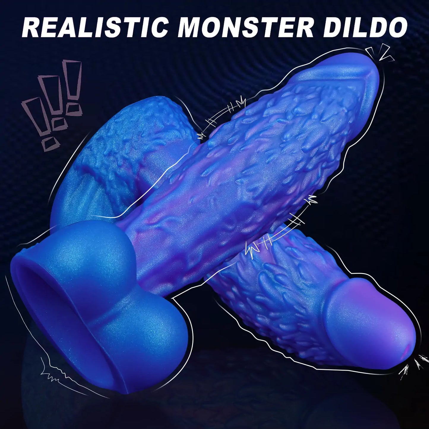 Fantasy Wolf Textured Dildo 7.8 Inches