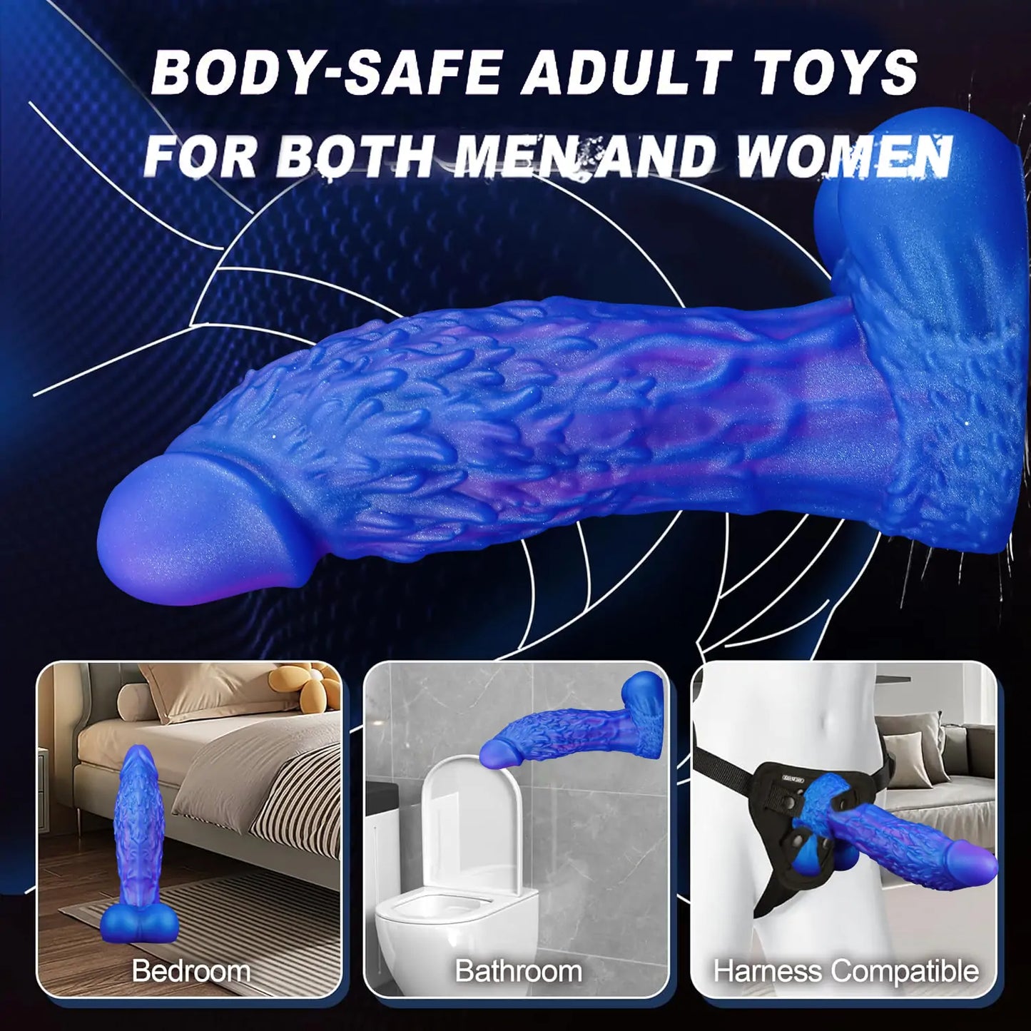 Fantasy Wolf Textured Dildo 7.8 Inches