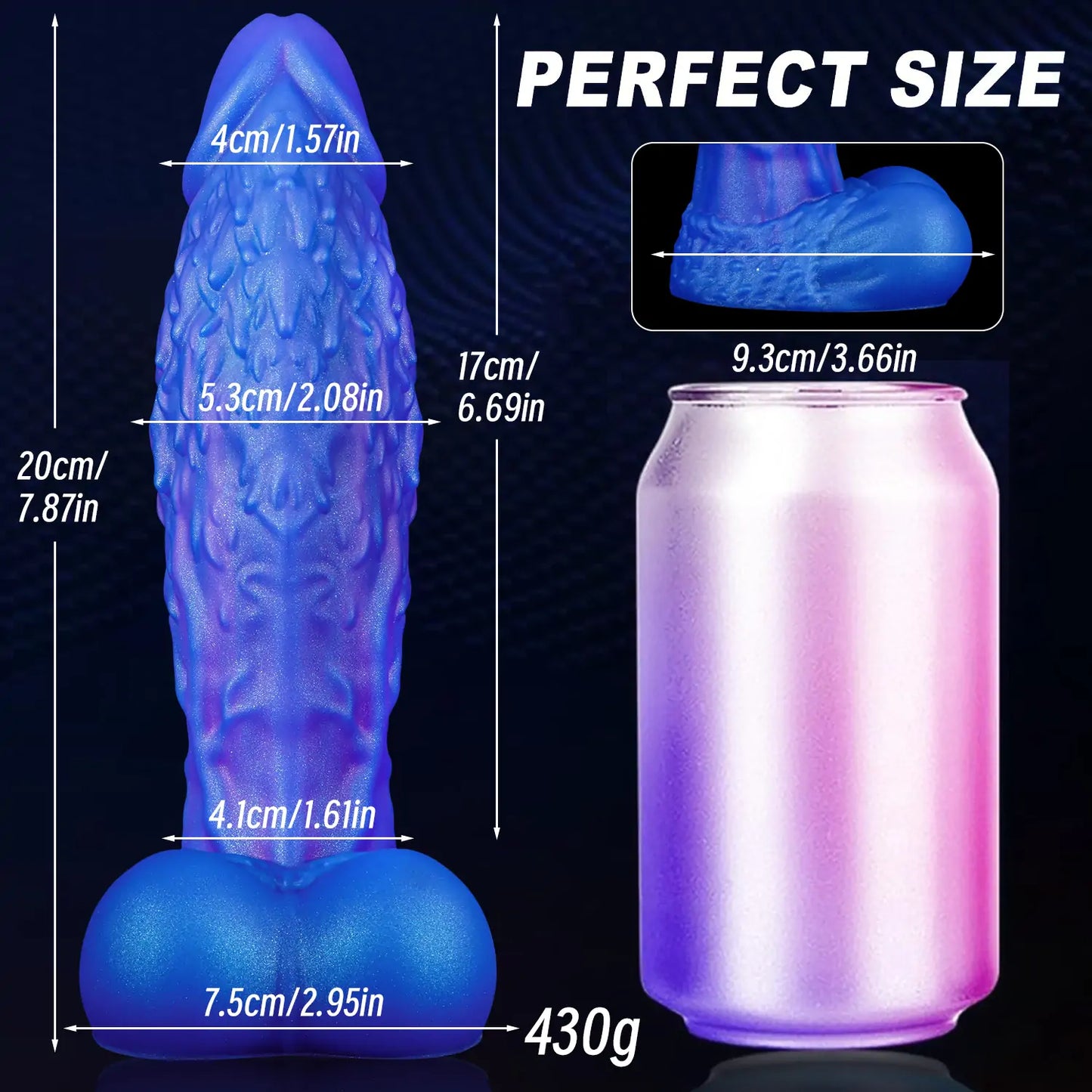 Fantasy Wolf Textured Dildo 7.8 Inches