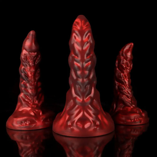 Fantasy Blood-Red Scorpion Tail Alien Dildo 3 Size
