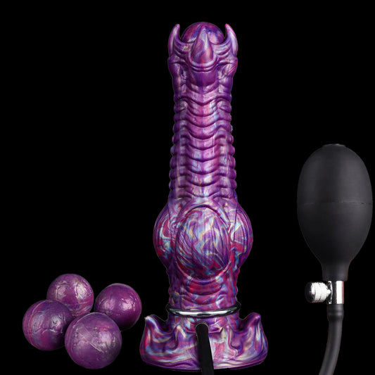 Fantasy Monster Knot Inflatable Ovipositor Dildo 9.8 Inches