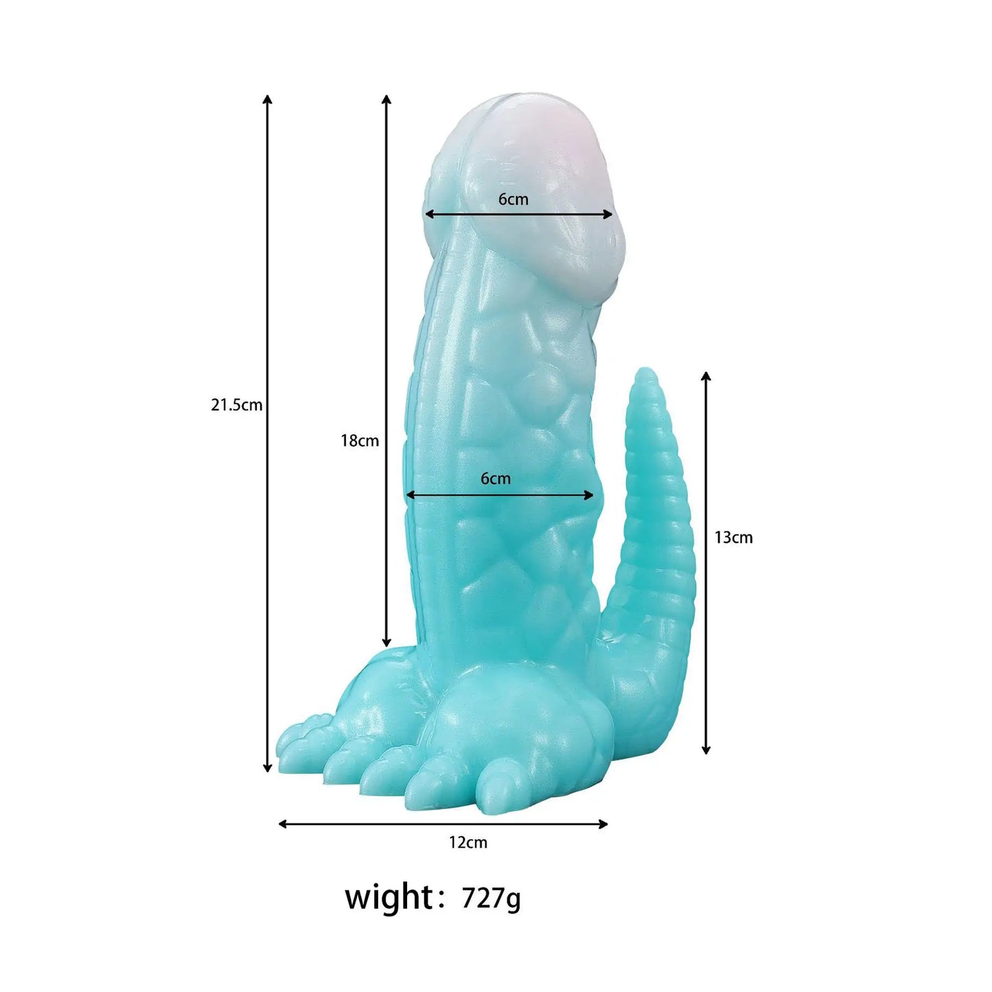 Fantasy Silicone Dinosaur Dildo 8 Inches