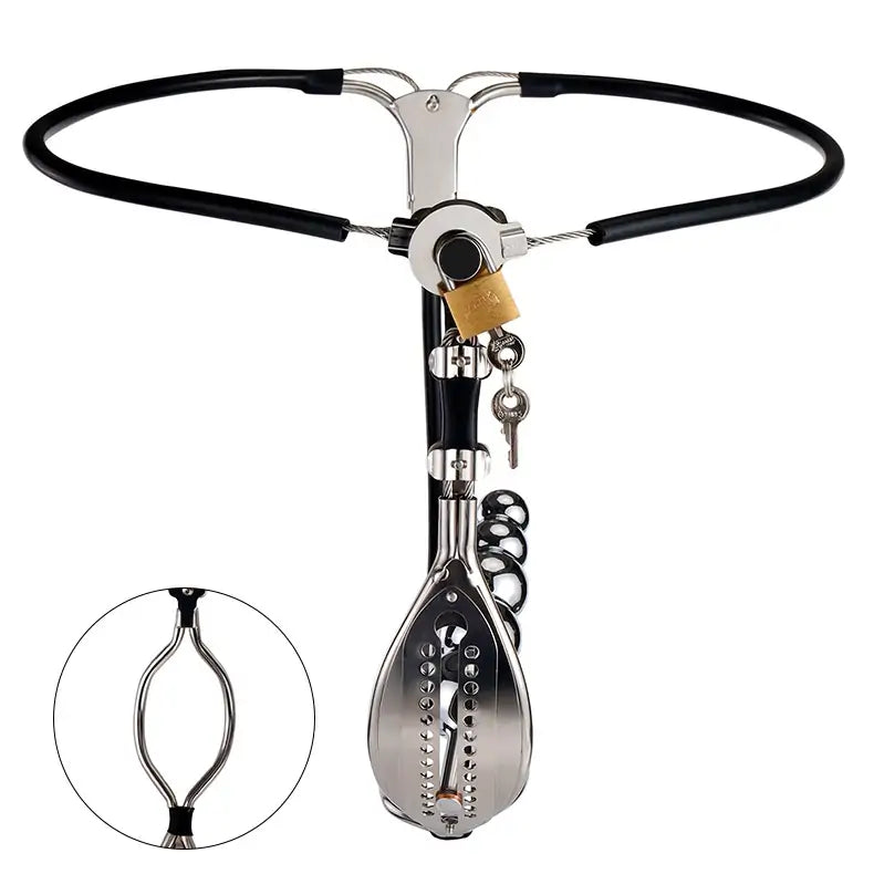 Female Chastity Belt with Plug
