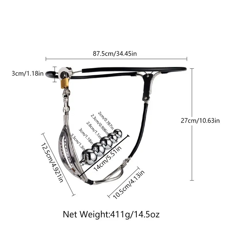 Female Chastity Belt with Plug