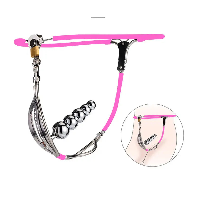 Female Chastity Belt with Plug