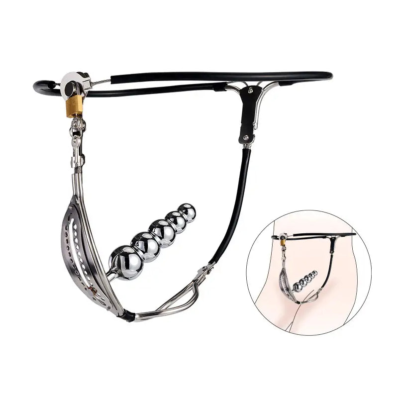 Female Chastity Belt with Plug