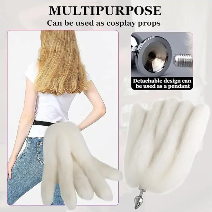 Five-Tail Fox Fur Butt Plug