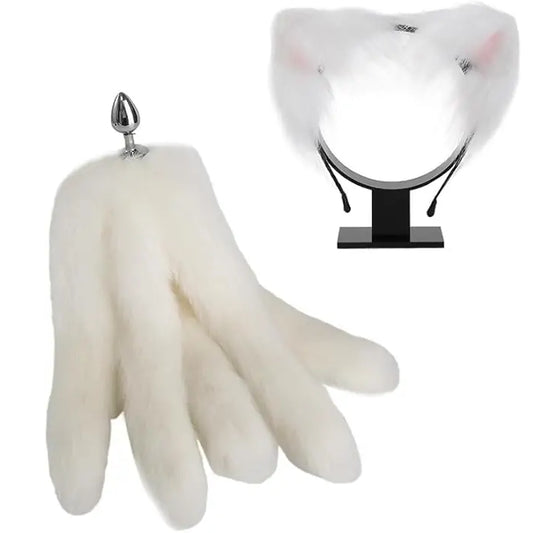 Five-Tail Fox Fur Butt Plug