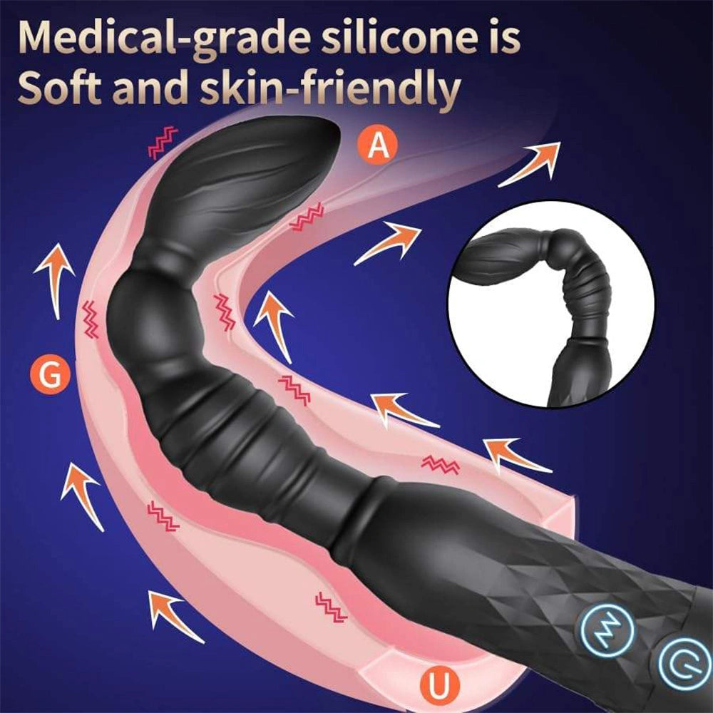 Flexible Beaded Prostate Massager Anal Vibrator