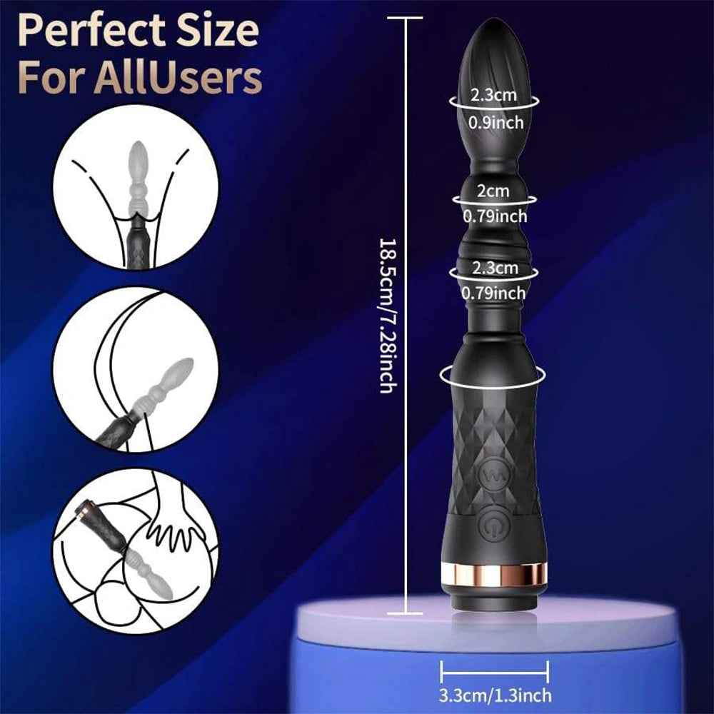 Flexible Beaded Prostate Massager Anal Vibrator