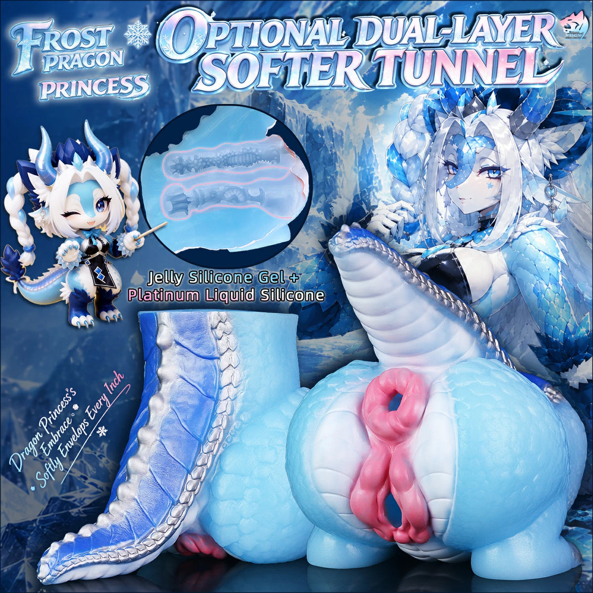 Frostspire Azure – Frost Dragon Princess Fantasy Masturbator