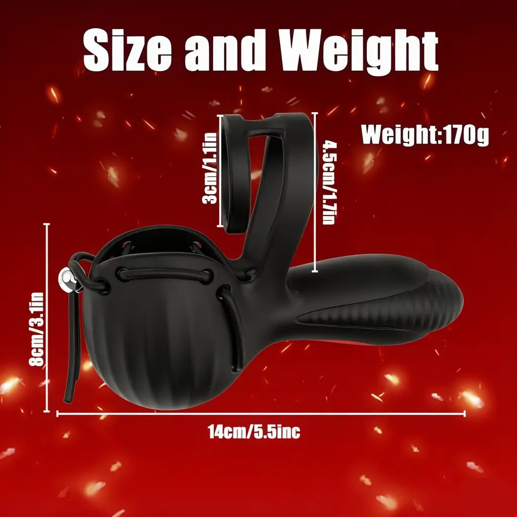 Full Enclosure Testicle Stimulator — Penis Vibrator