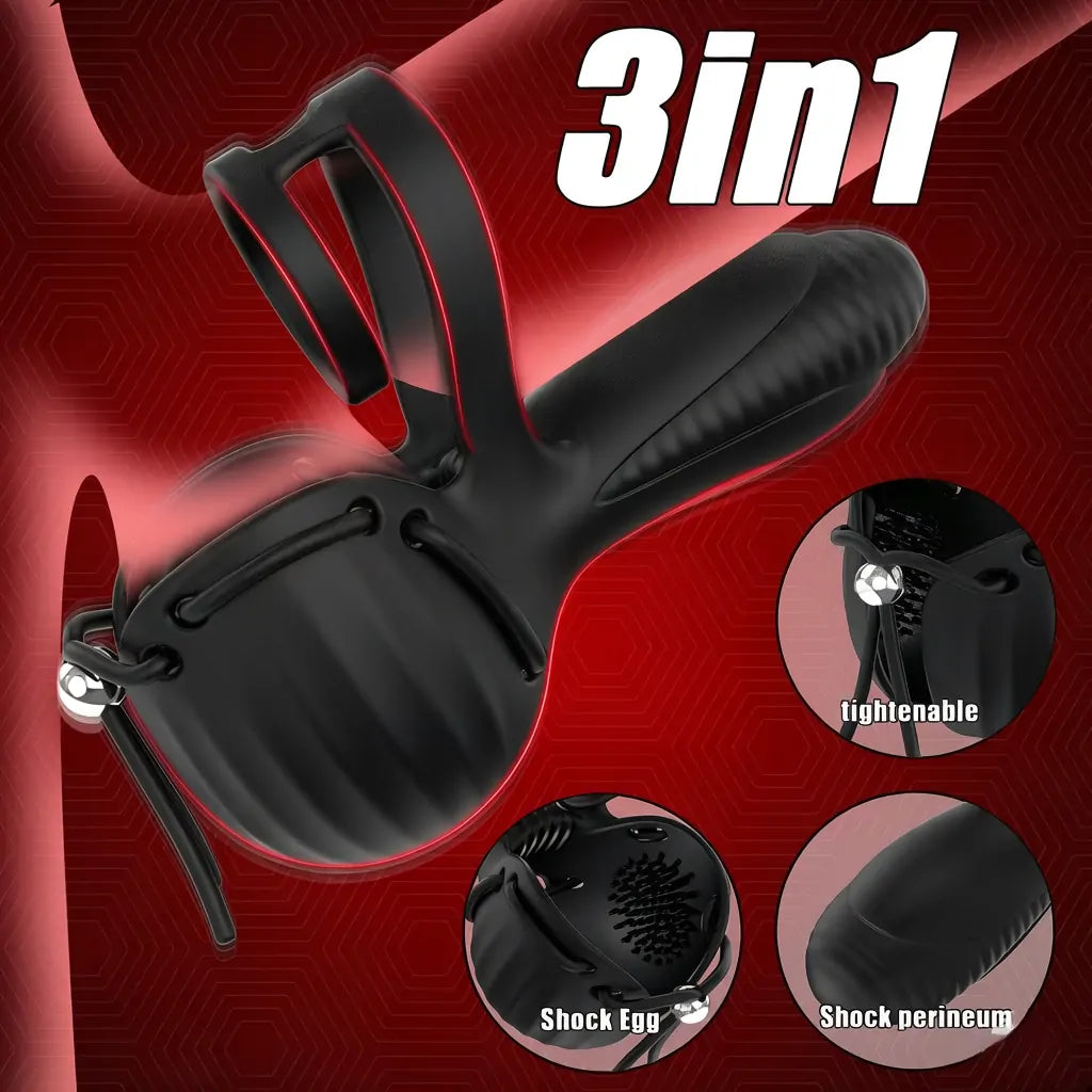 Full Enclosure Testicle Stimulator — Penis Vibrator