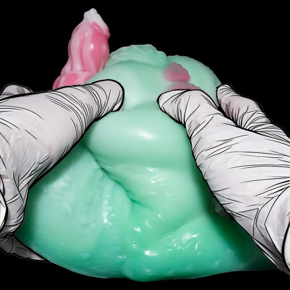 Futa Hentai Rabbit Stroker with Dog Dildo
