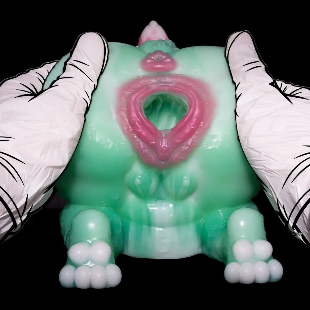 Futa Hentai Rabbit Stroker with Dog Dildo