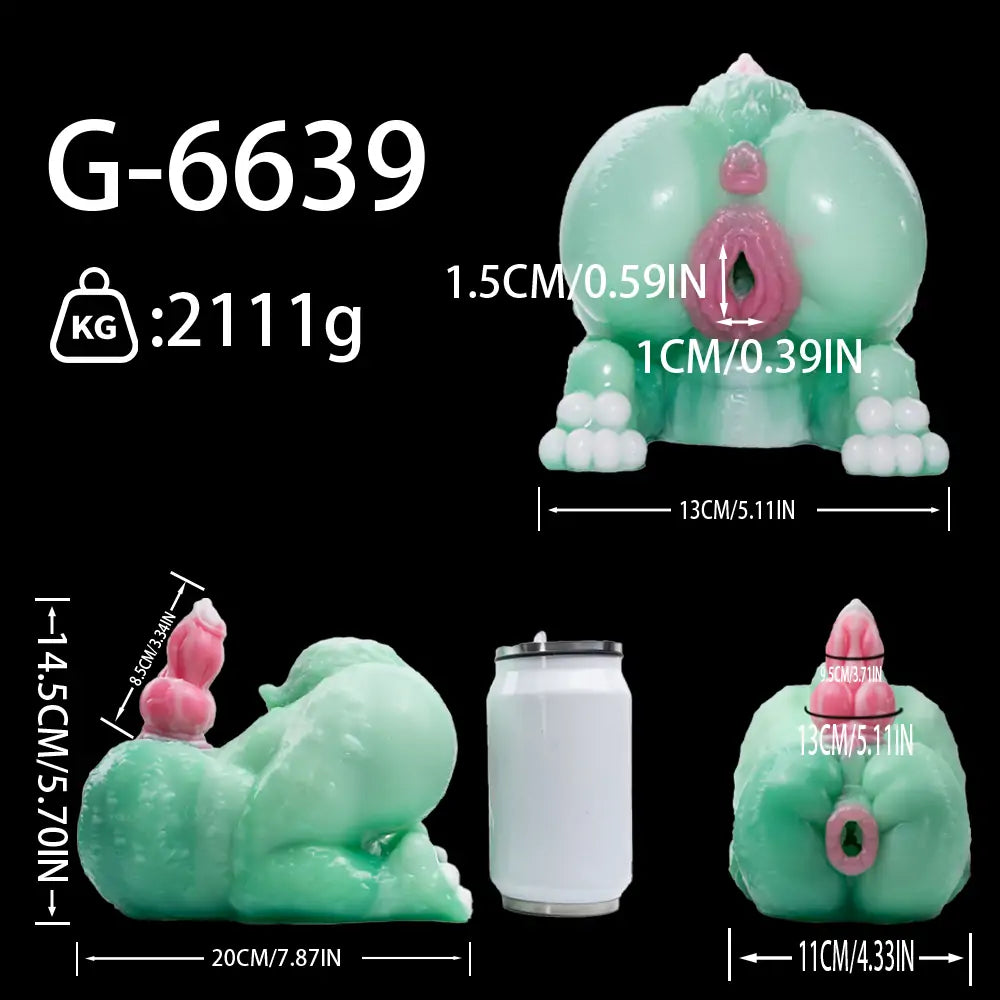 Futa Hentai Rabbit Stroker with Dog Dildo