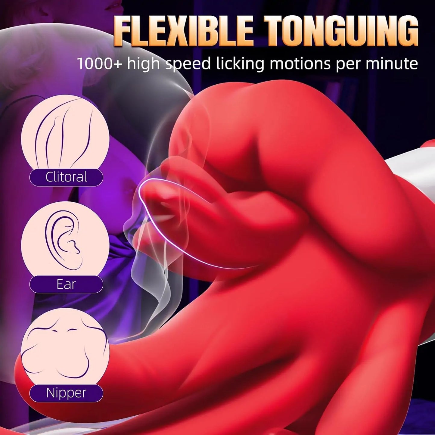G-Spot Tongue Vibrator – Clitoral Licking Stimulator
