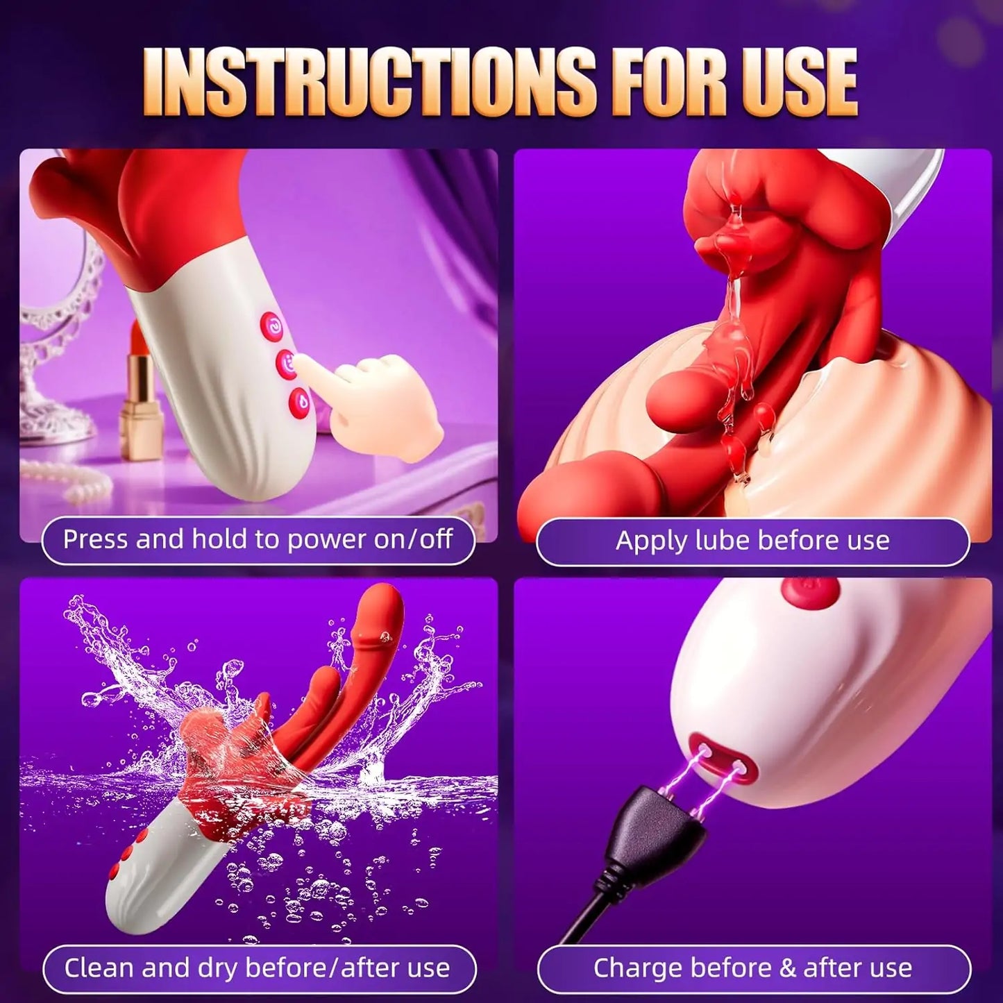 G-Spot Tongue Vibrator – Clitoral Licking Stimulator