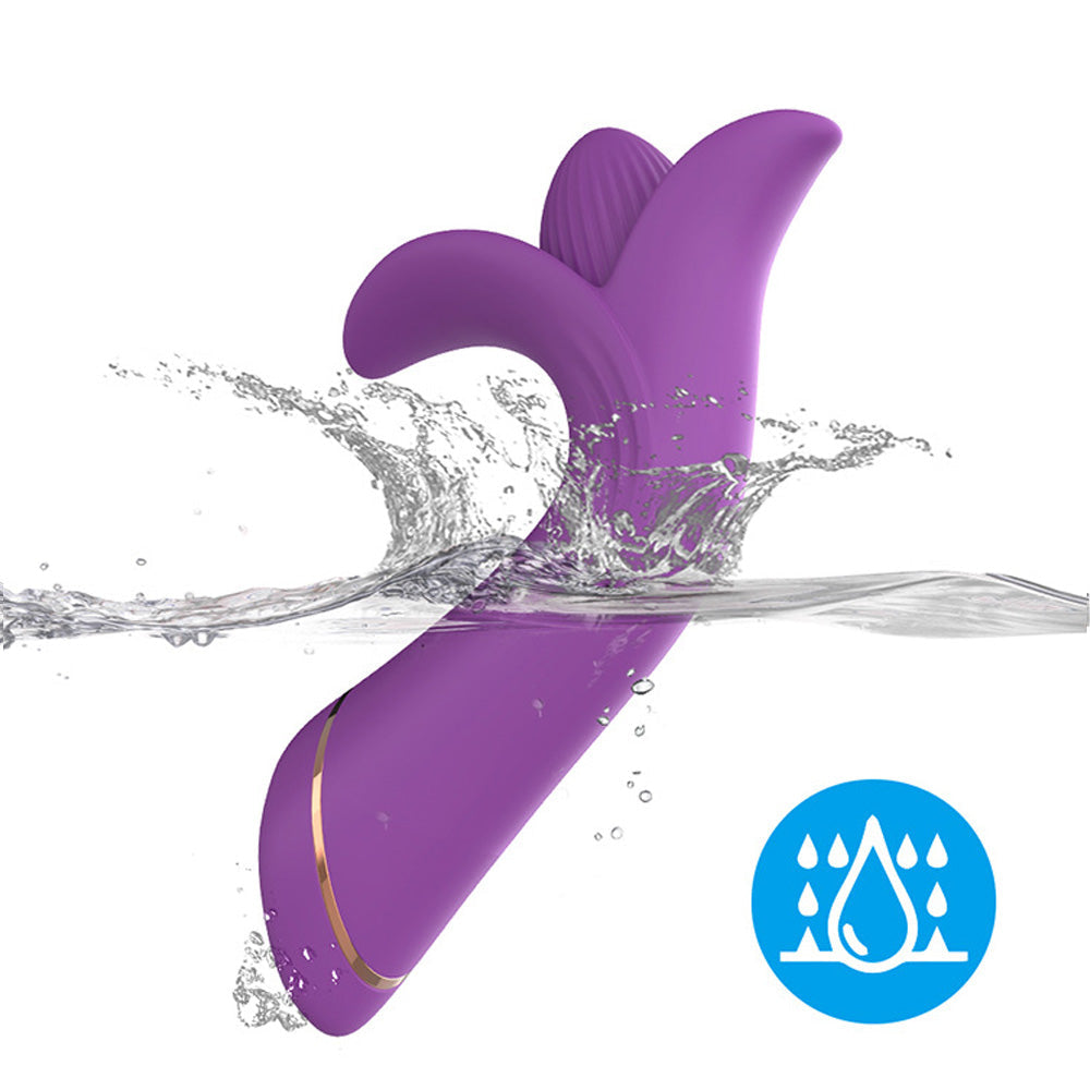 Double Ended G-spot & Clit Vibrator Vibrating Anal Toy