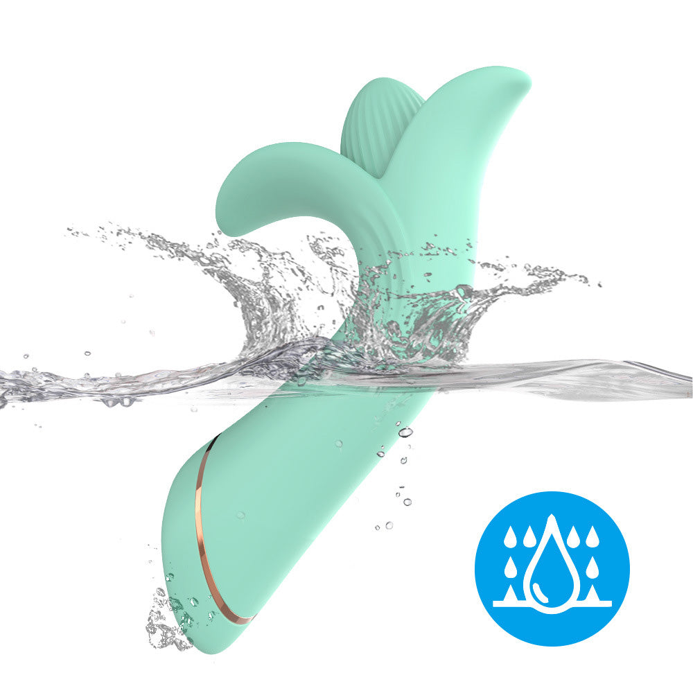 Double Ended G-spot & Clit Vibrator Vibrating Anal Toy