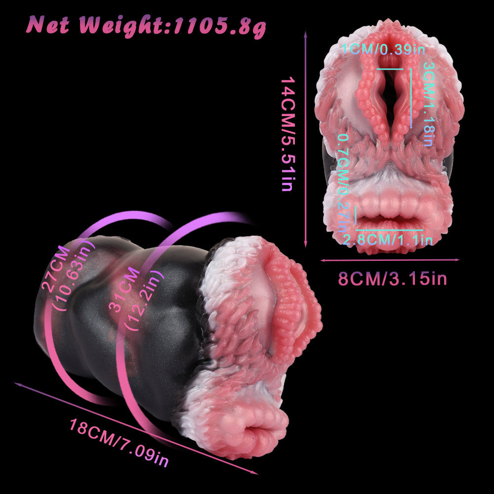 Kangaroo Animal Pussies Sex Doll - Dual Channel Fantasy Pocket Pussy Handy Male Masturbator