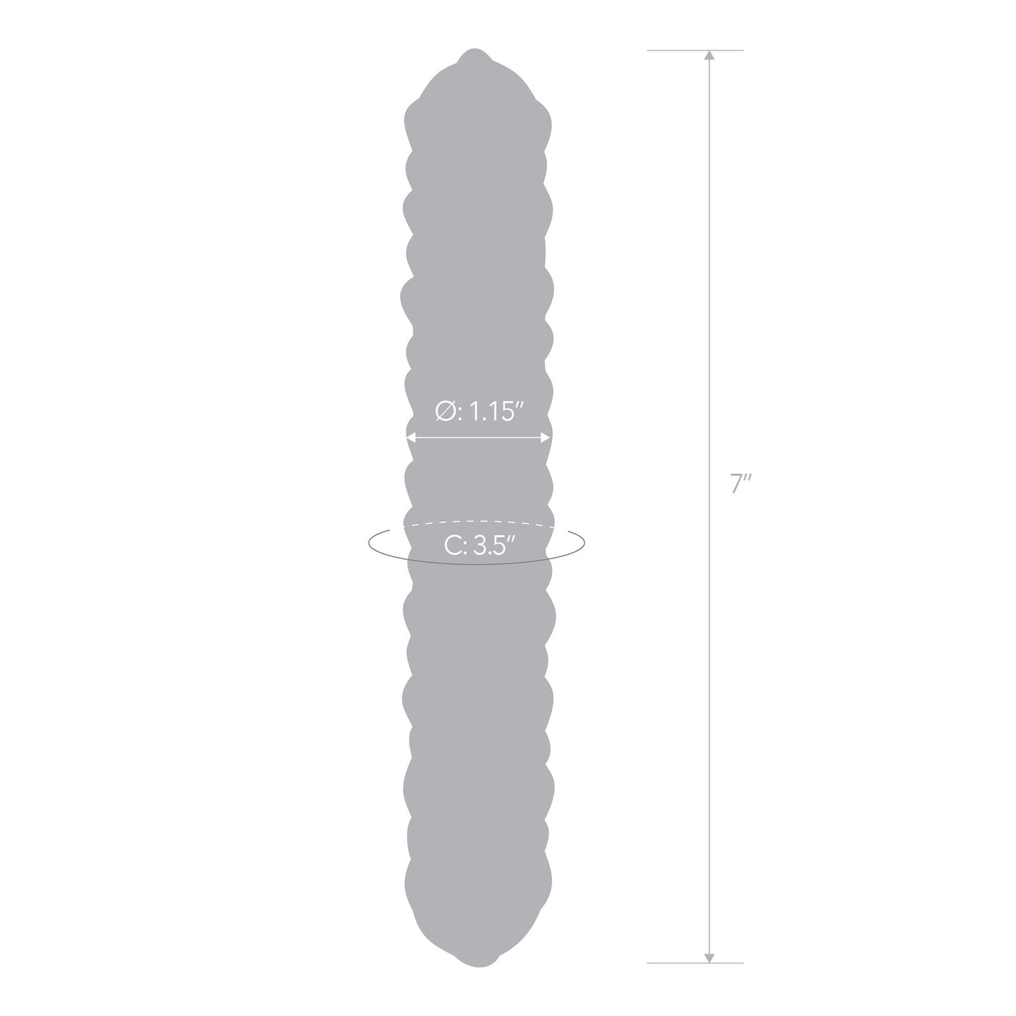 7" Purple Rose Nubbed Dildo