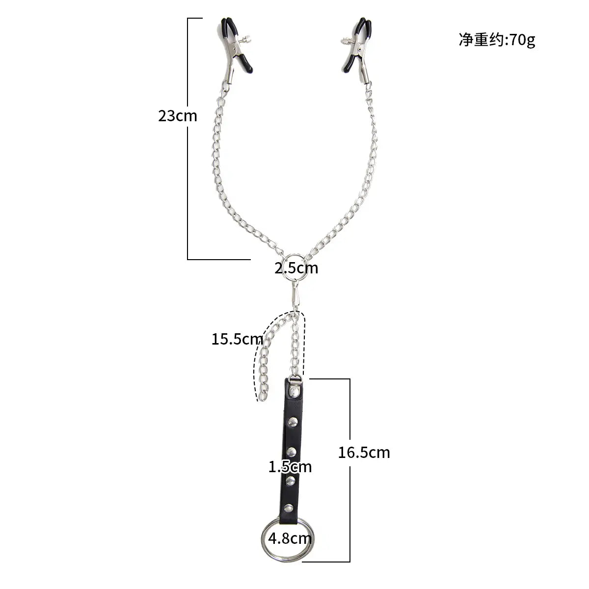 Gay Nipple Clamps with Cock Ring